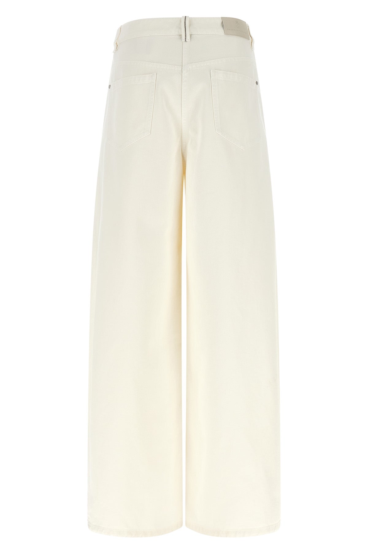 the wide barrel jeans in garment-dyed cotton denim