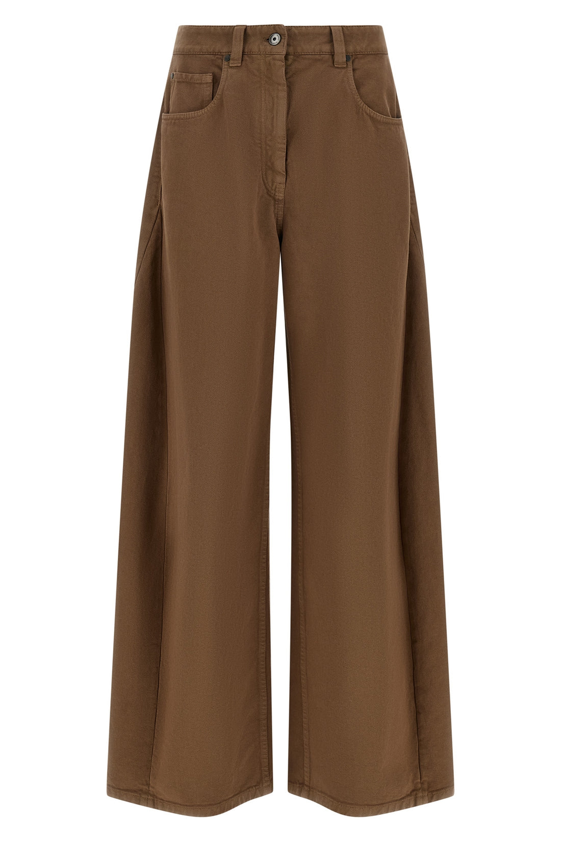 BRUNELLO CUCINELLI 42 brunello cucinelli trousers redefine the concept of casualwear through a wide-le