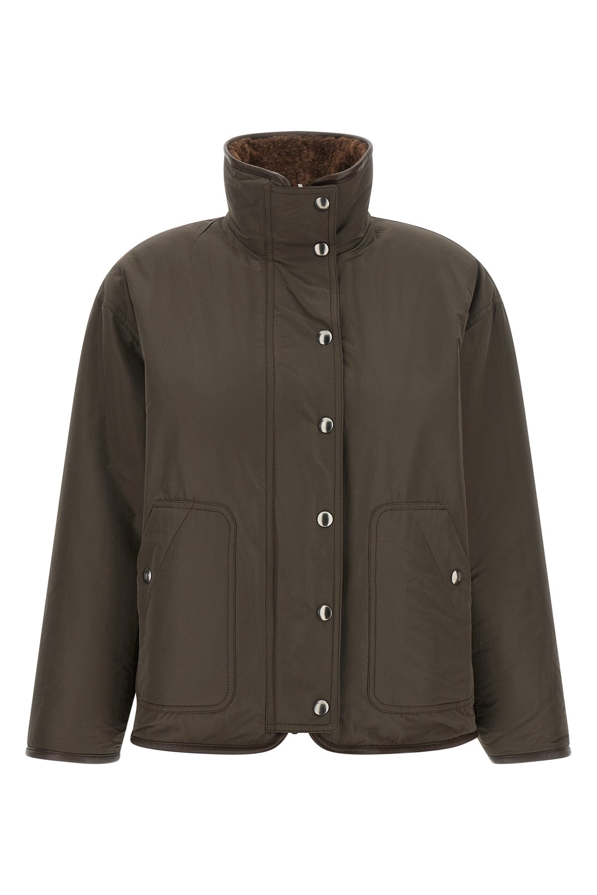 the brunello cucinelli reversible jacket in pure fuzzy lamb shearling stands o