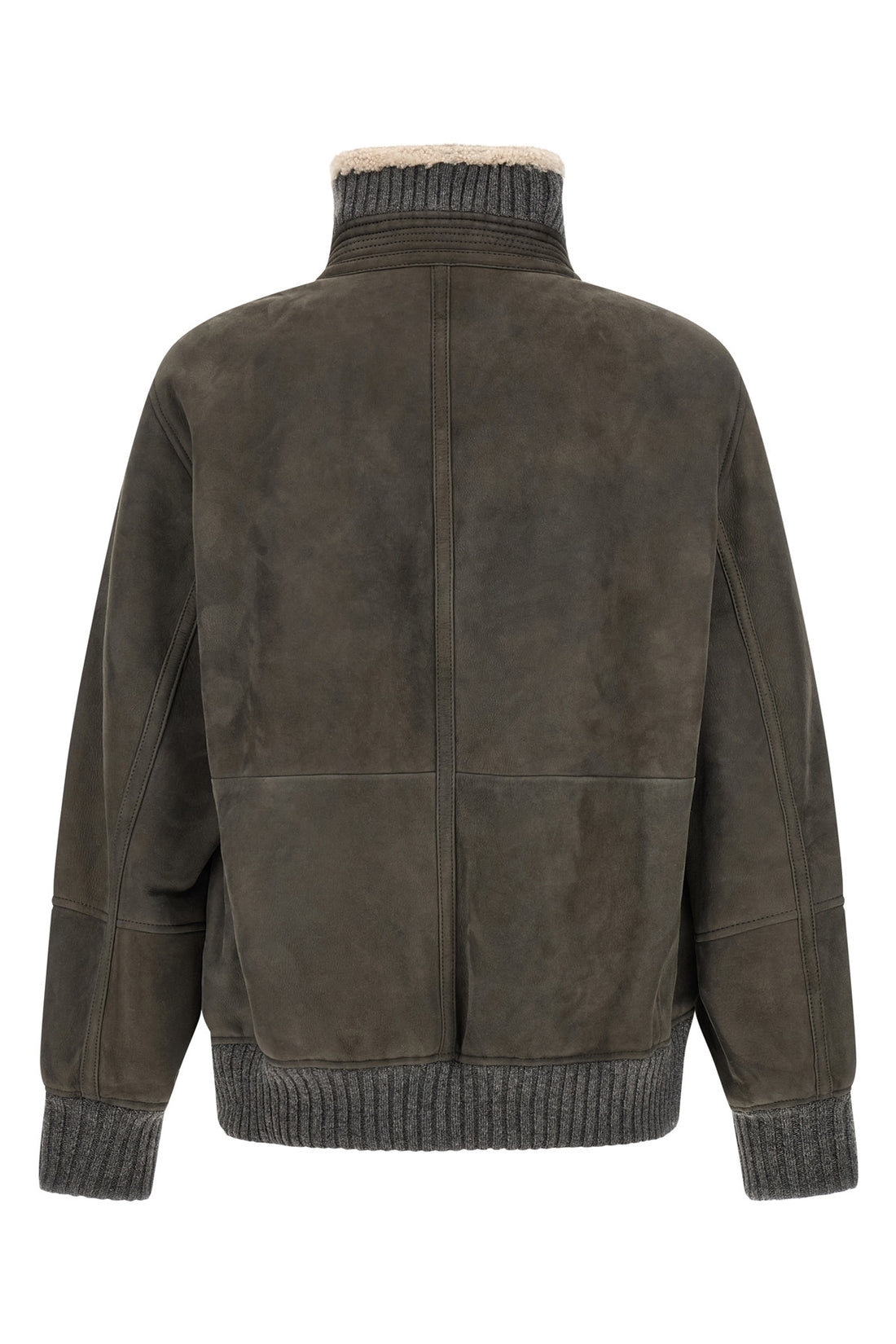 BRUNELLO CUCINELLI XL brunello cucinelli jacket in soft lambskin has a structured silhouette