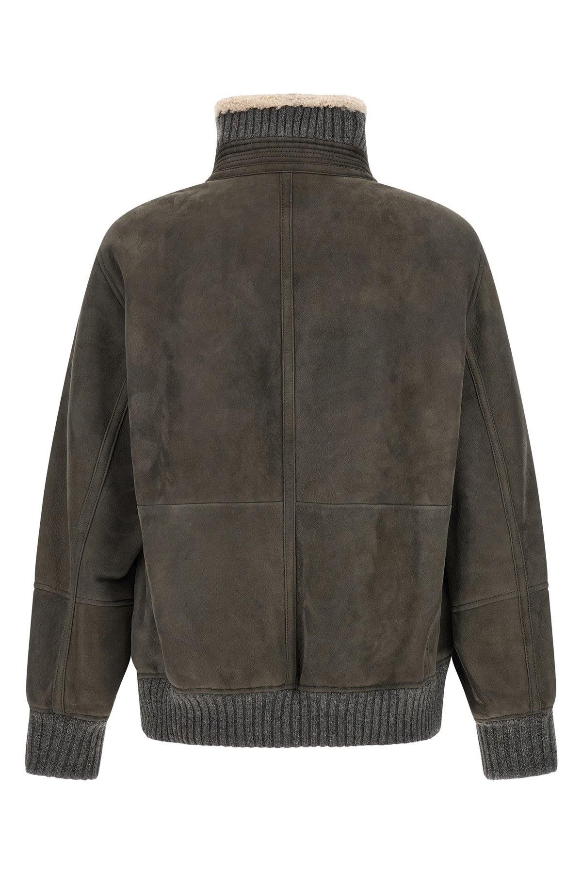 brunello cucinelli jacket in soft lambskin has a structured silhouette