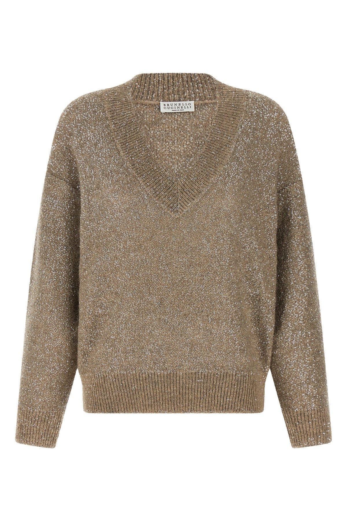 virgin wool and mohair dazzling texture sweater