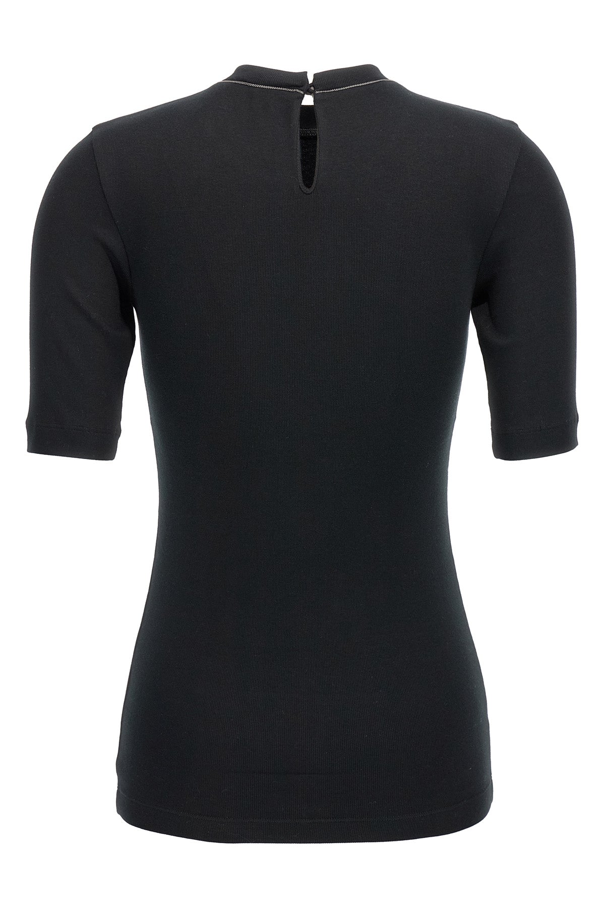 stretch cotton ribbed jersey t-shirt