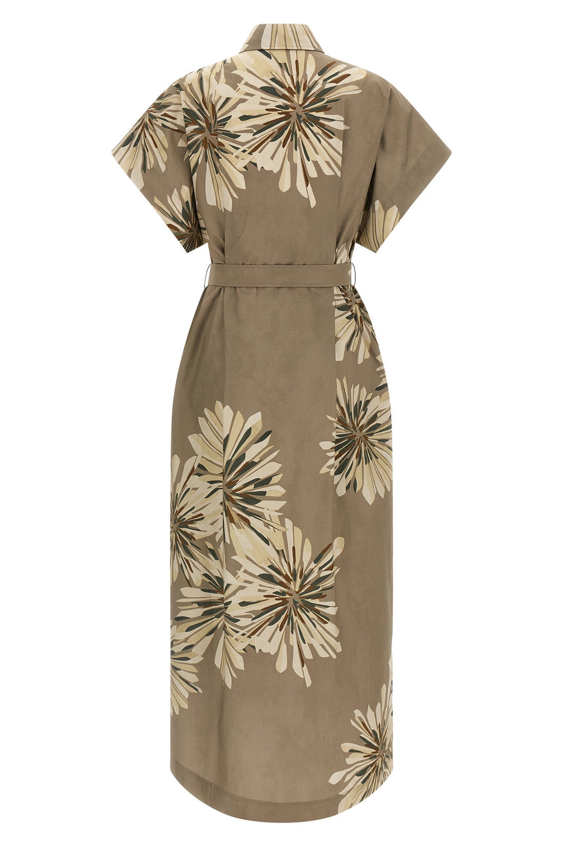 BRUNELLO CUCINELLI S long dress in floral print cotton poplin