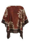 all over floral-print silk twill blouse-foulard