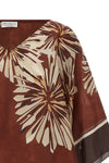 all over floral-print silk twill blouse-foulard