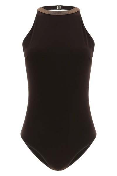 one-piece swimsuit in techno jersey