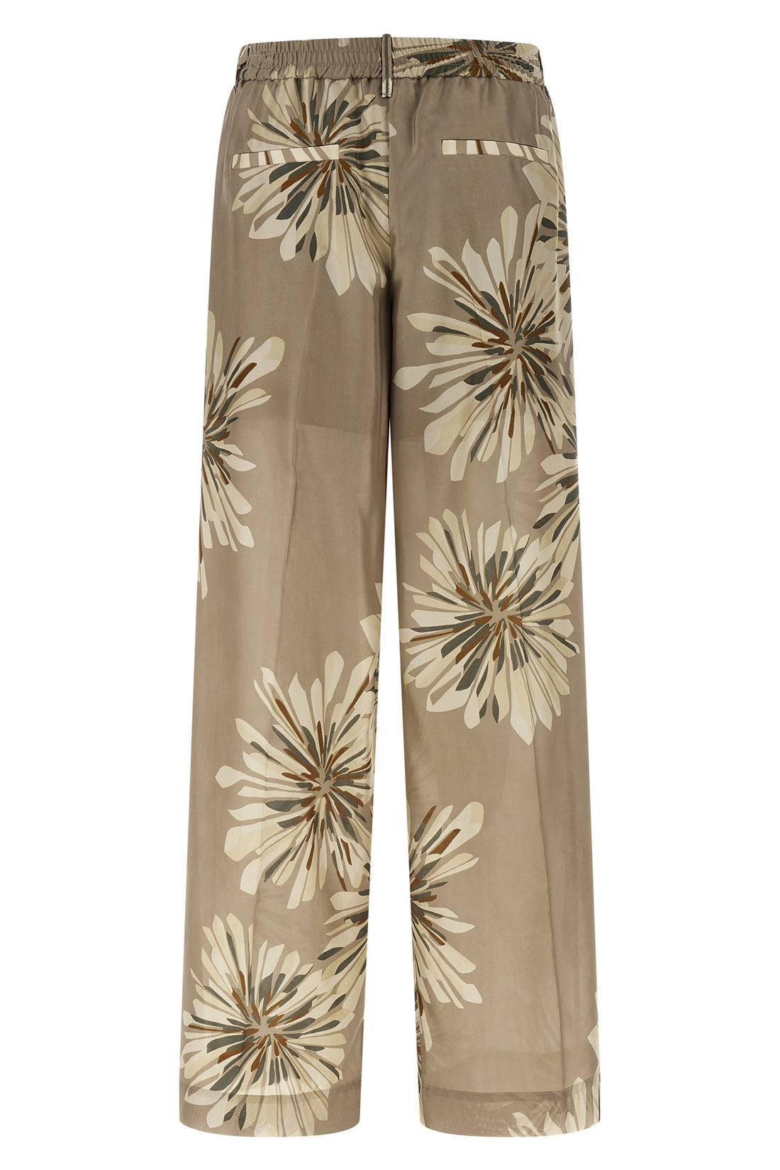 BRUNELLO CUCINELLI 42 sartorial track pants in bloom print print silk pongée