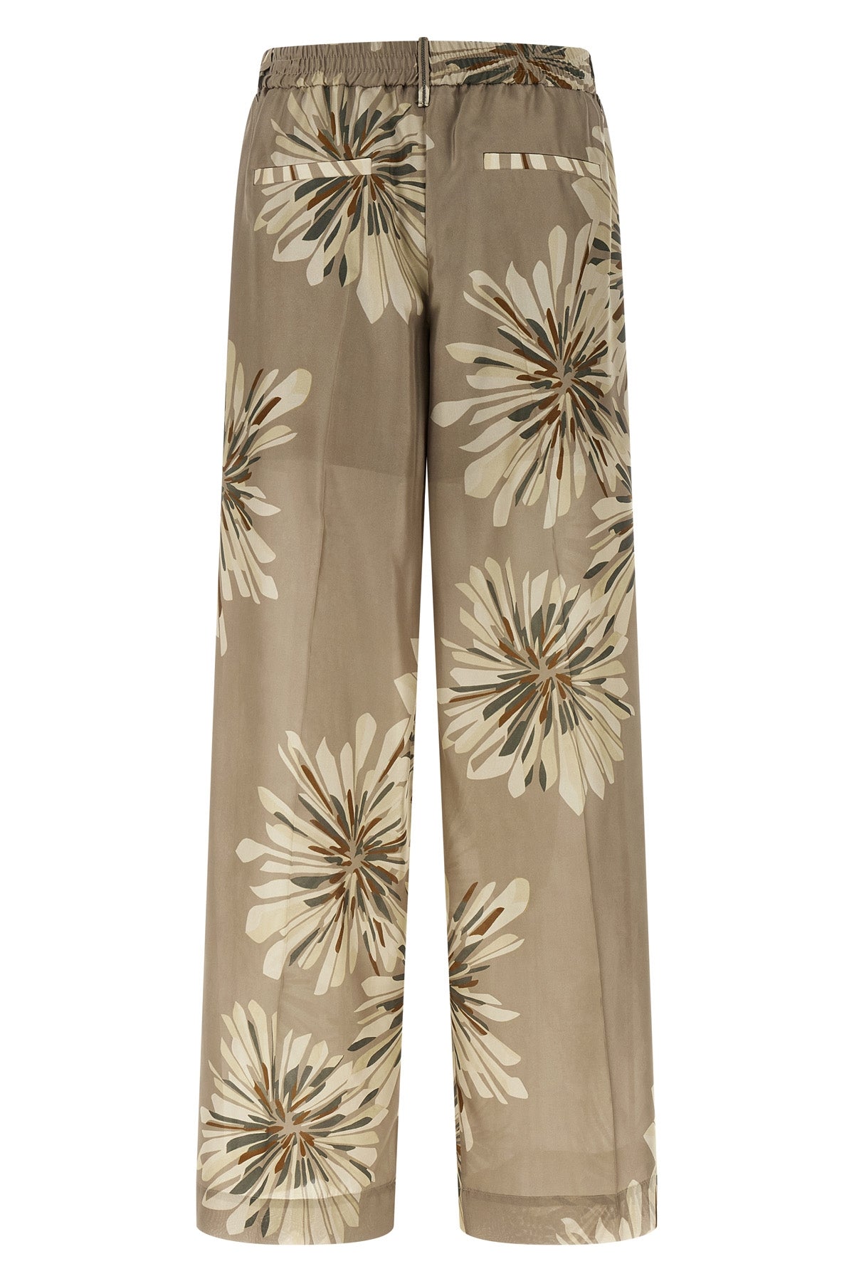 sartorial track pants in bloom print print silk pongée