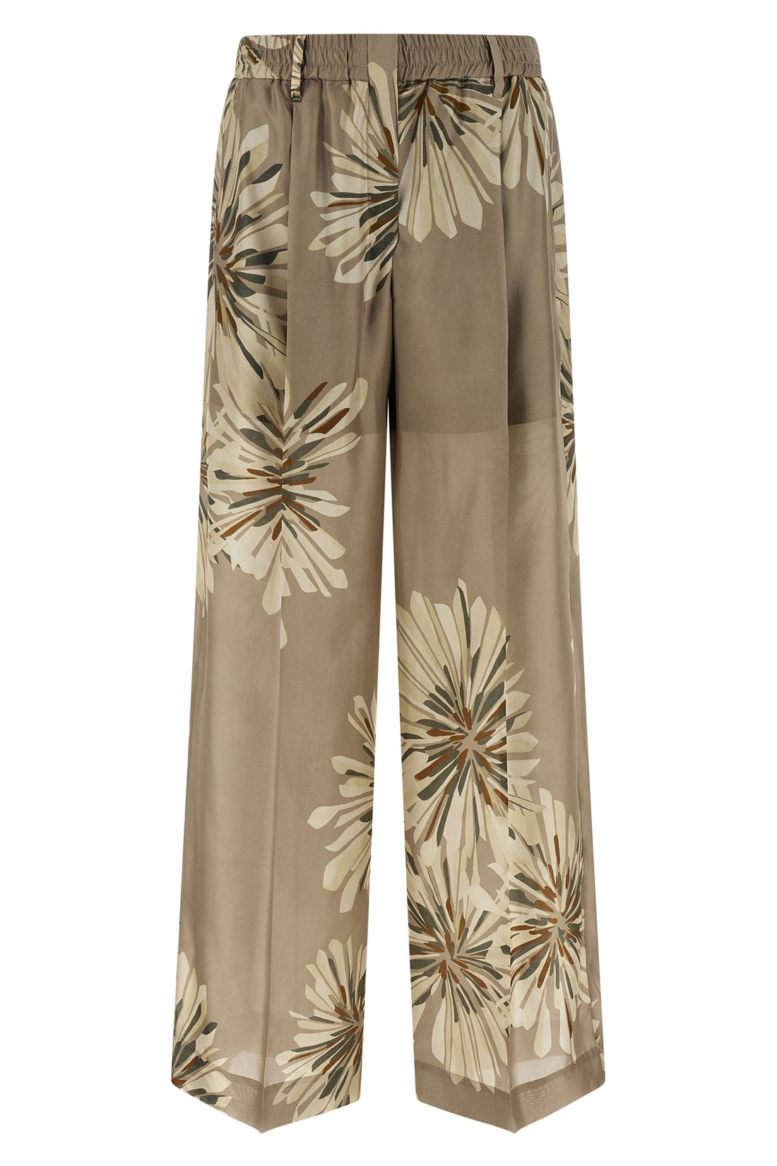 BRUNELLO CUCINELLI 42 sartorial track pants in bloom print print silk pongée