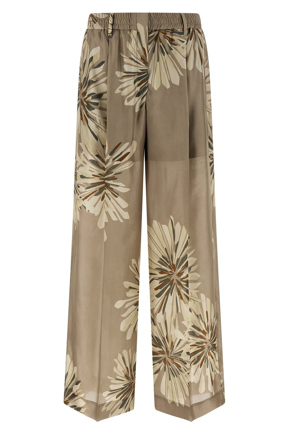 sartorial track pants in bloom print print silk pongée