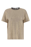 striped stretch linen t-shirt