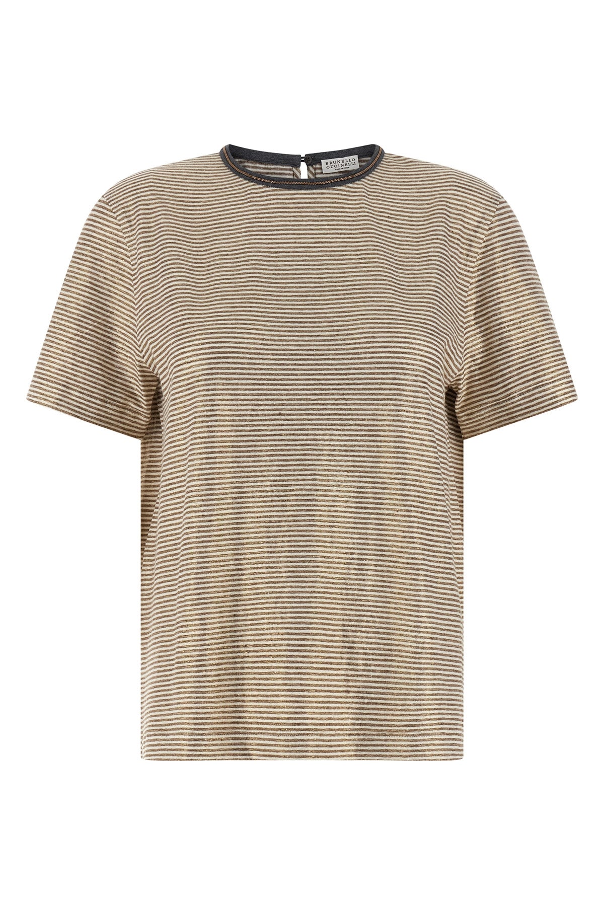 striped stretch linen t-shirt