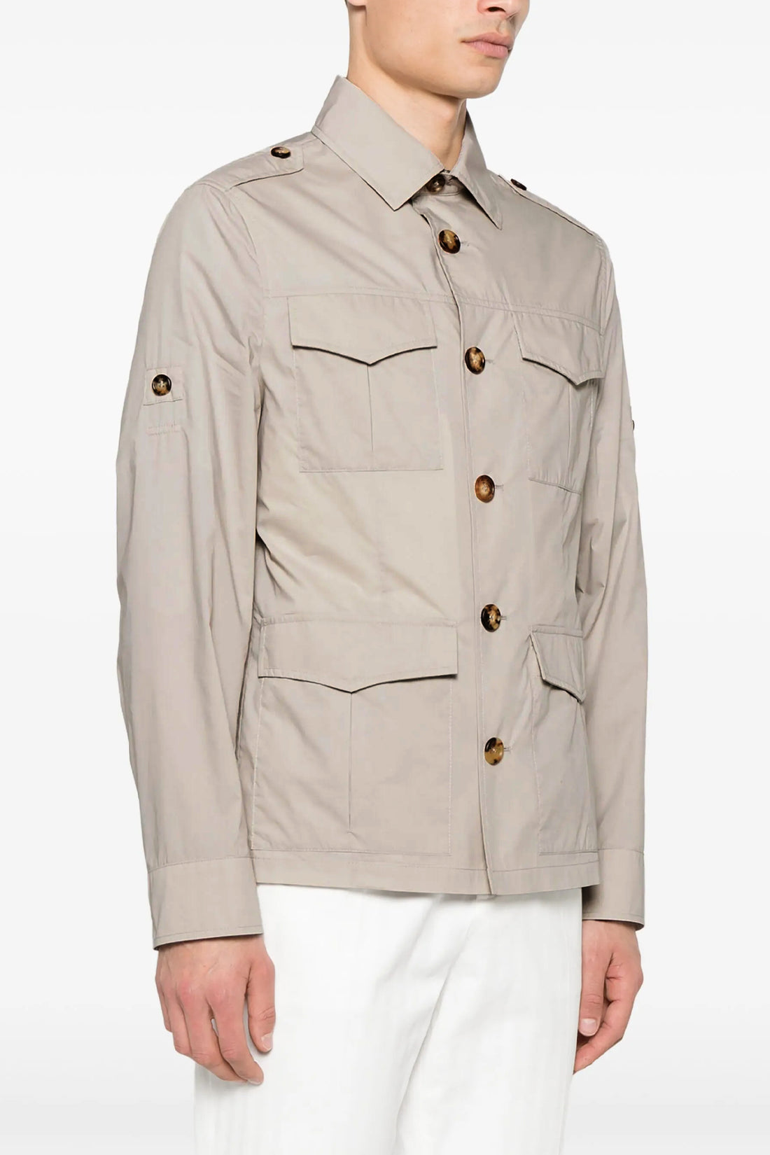 BRUNELLO CUCINELLI 48 unlined water-repellent techno cotton light canvas jacket