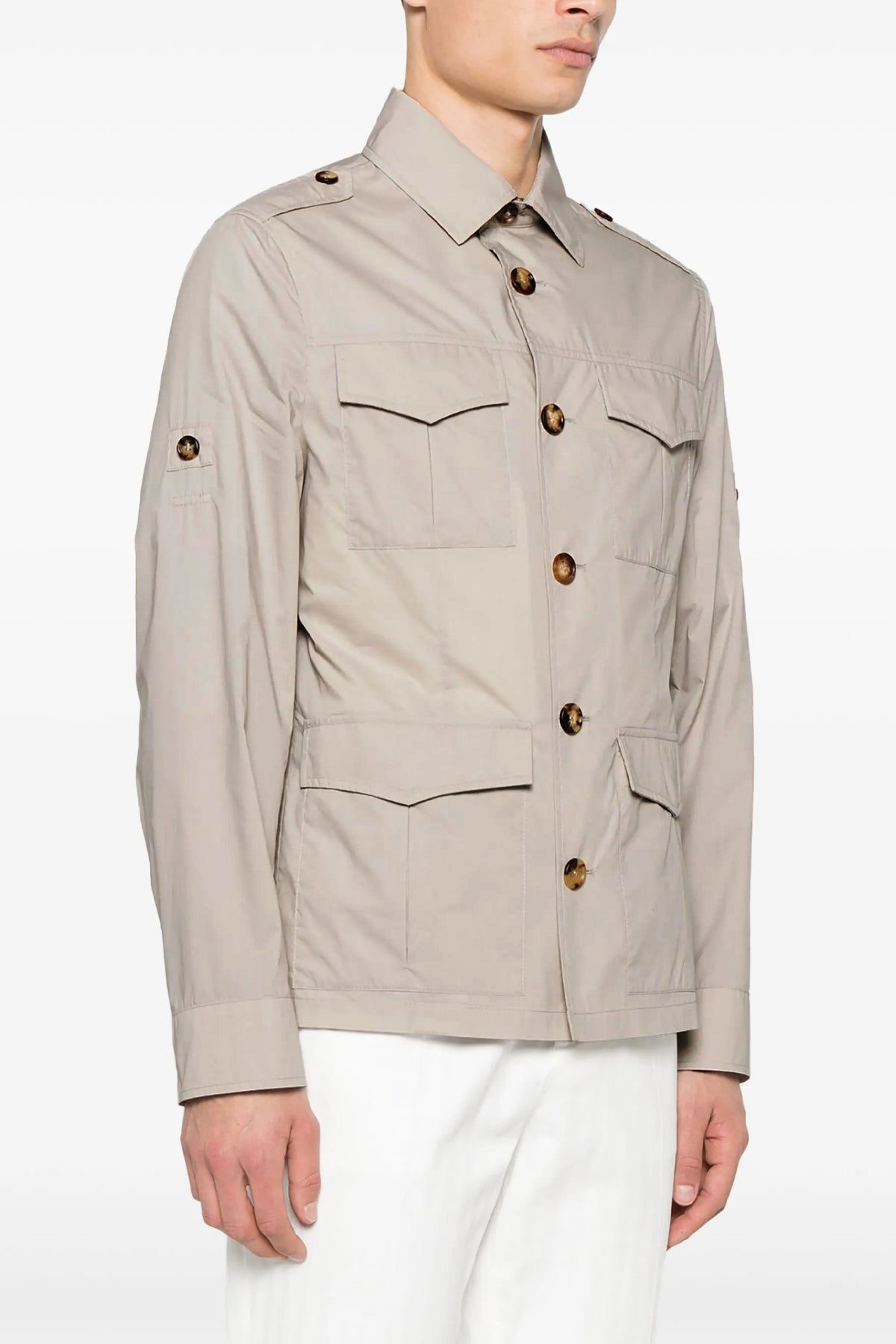 unlined water-repellent techno cotton light canvas jacket
