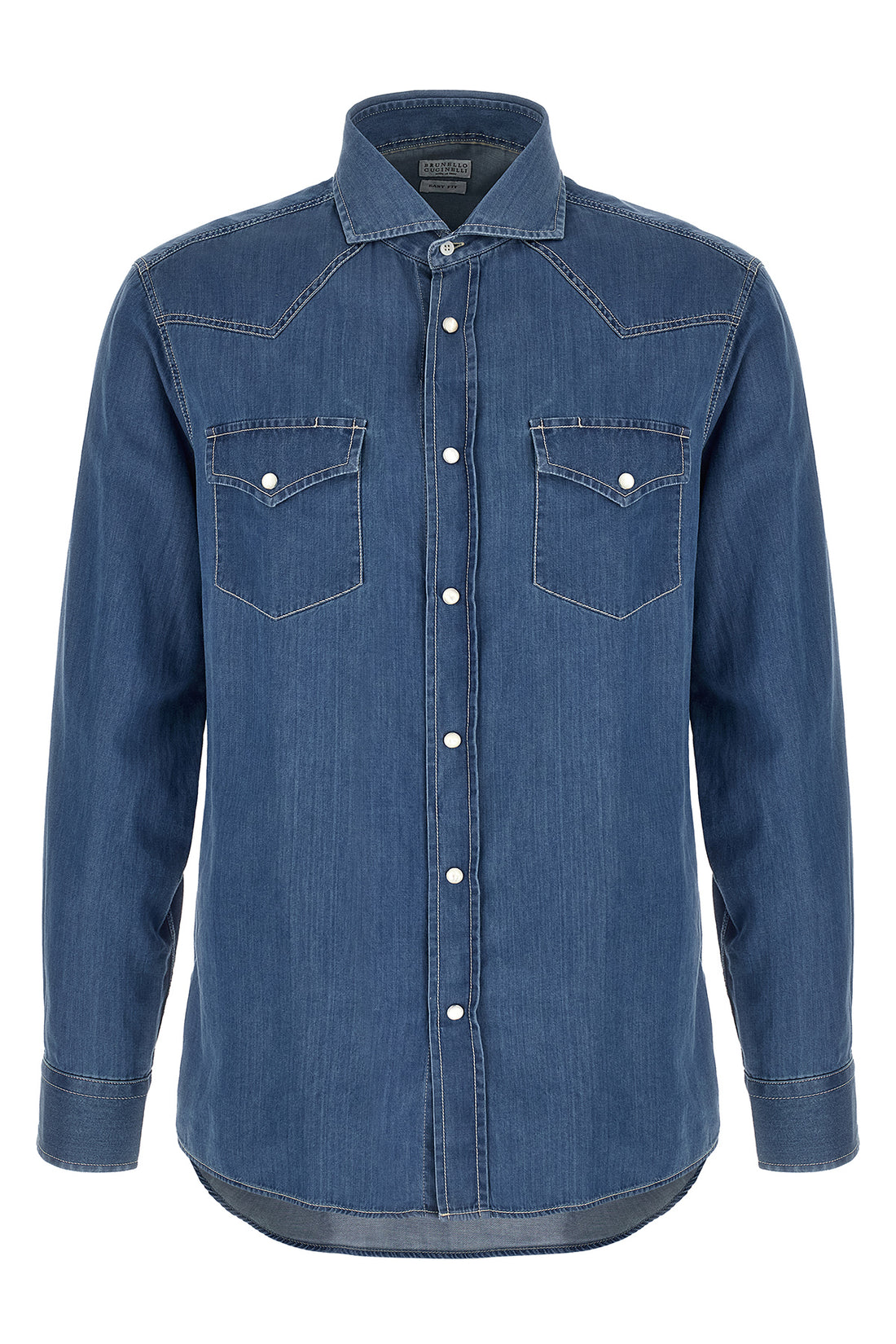 BRUNELLO CUCINELLI XL texan cotton denim shirt