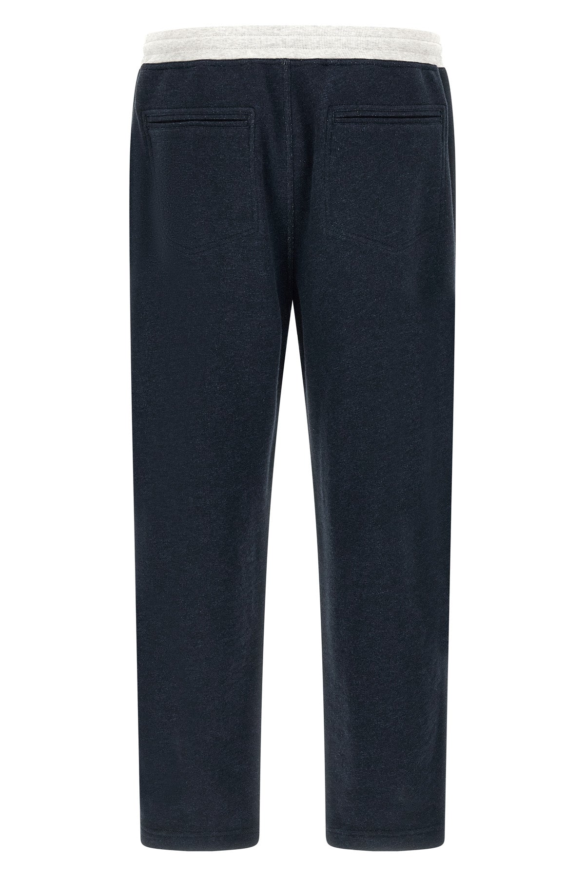 joggers in mélange gauze cotton and linen blend