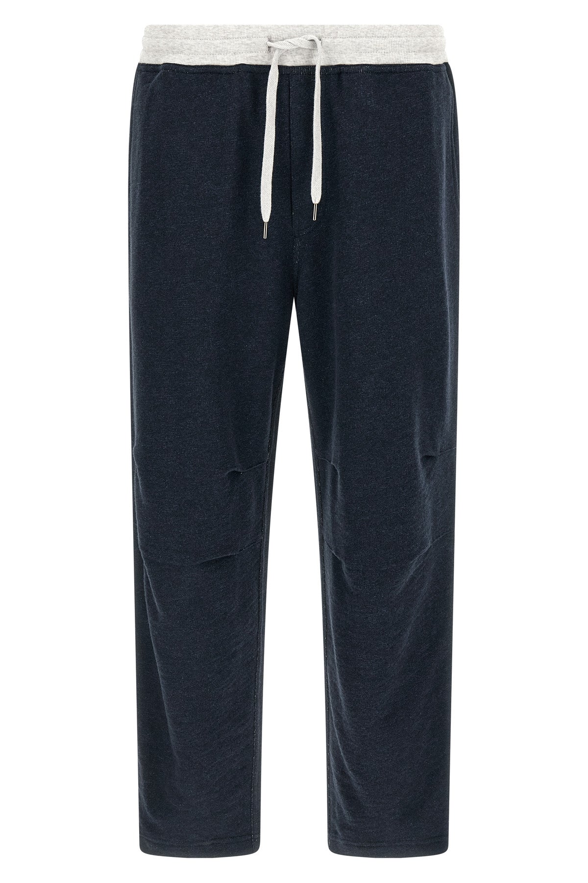 joggers in mélange gauze cotton and linen blend