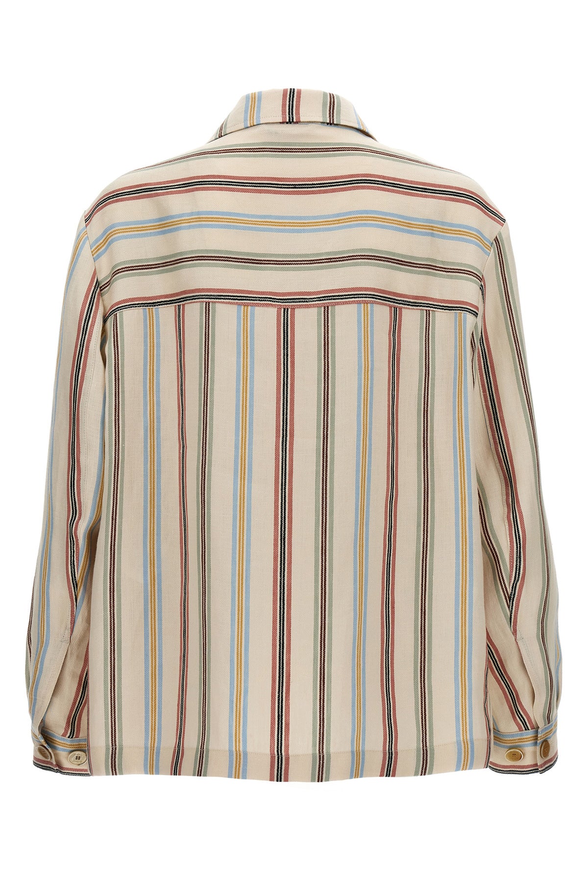 striped linen overshirt