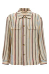 striped linen overshirt