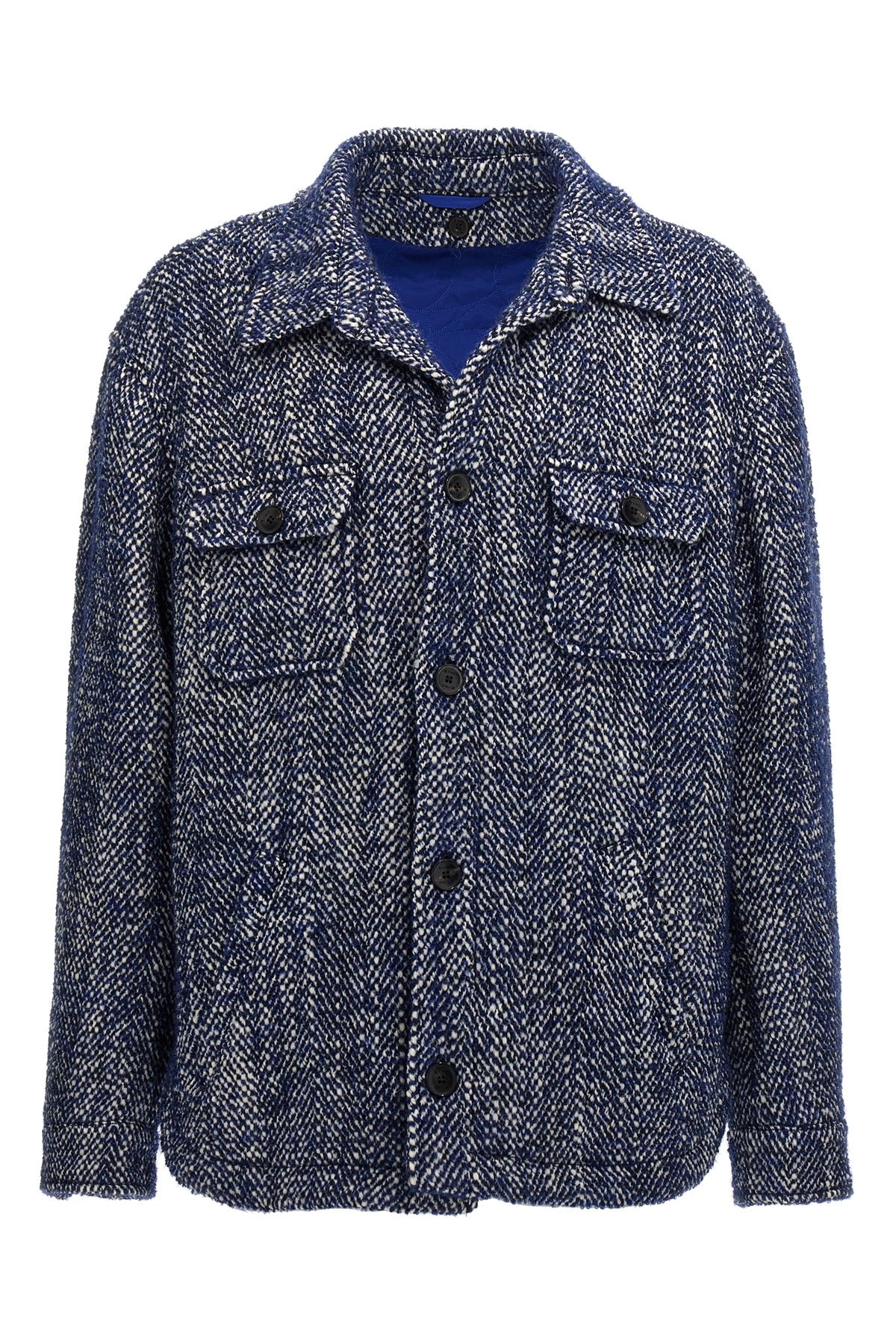 chevron wool blend jacket