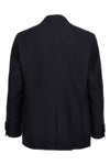 single-breasted blazer in jacquard cotton and wool