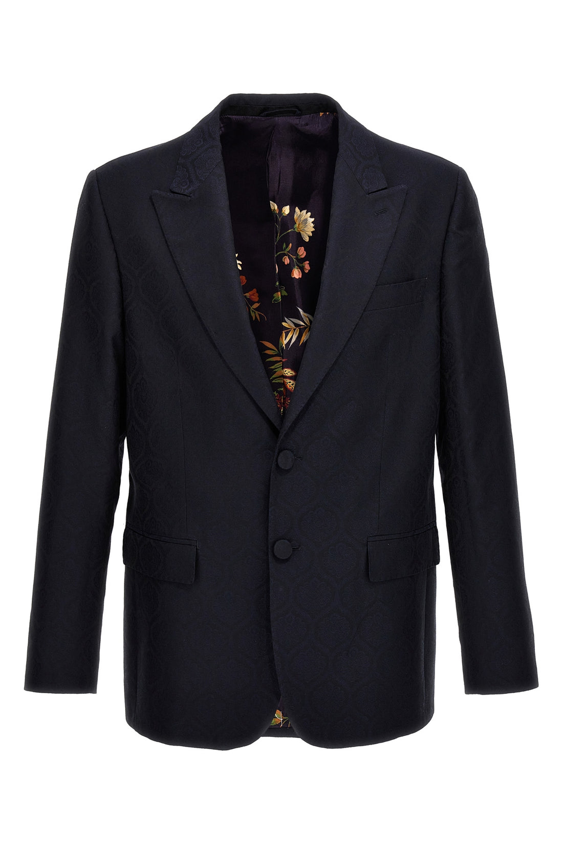 ETRO 50 single-breasted blazer in jacquard cotton and wool