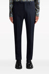 jacquard cotton and wool trousers