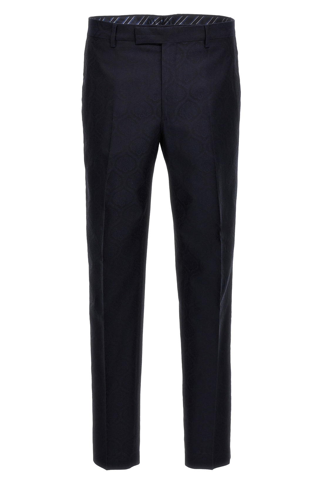 ETRO 54 jacquard cotton and wool trousers