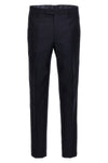 jacquard cotton and wool trousers