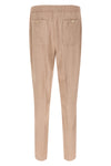 joggers in flamed linen blend twill