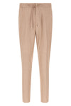 joggers in flamed linen blend twill