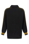 monogram snap reversible felt and satin jacket