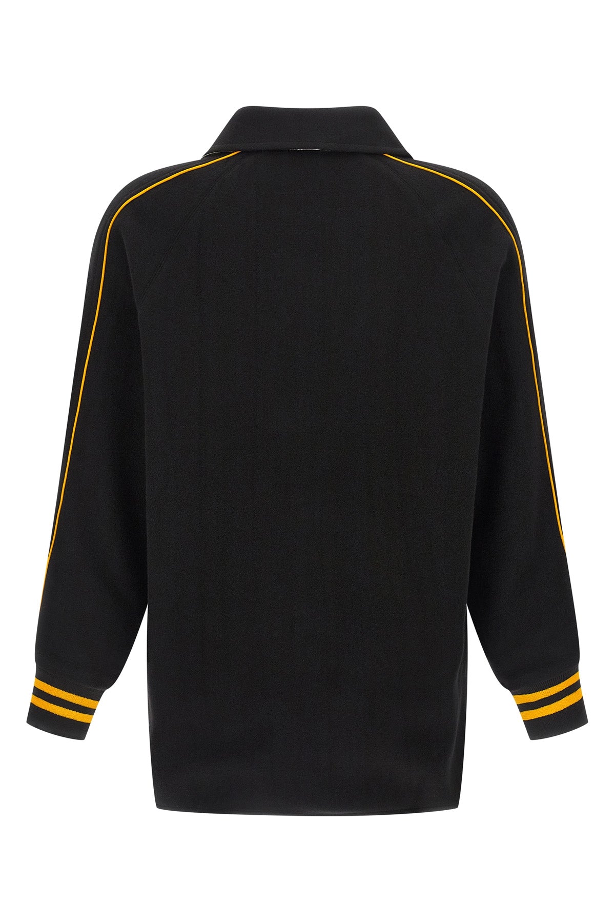 monogram snap reversible felt and satin jacket