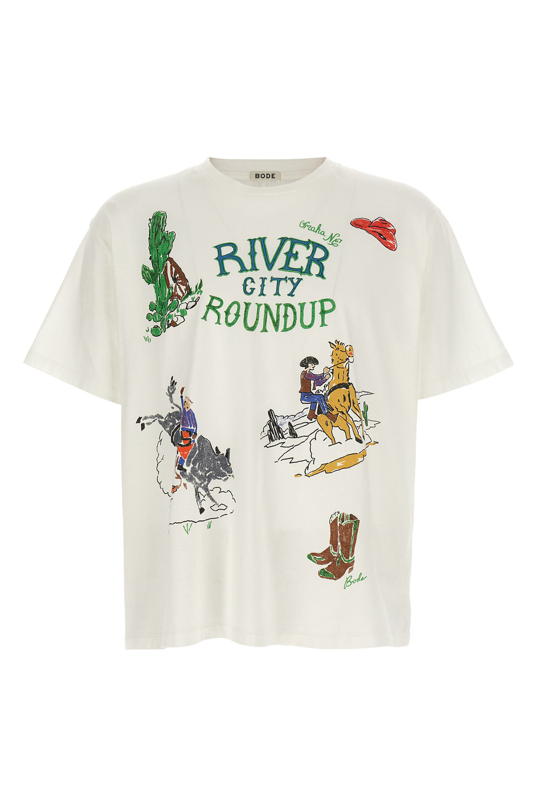 BODE L the bode river city pure jersey cotton t-shirt