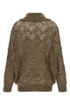 brunello cucinelli cardigan redefines knitwear through a sophisticated perforate