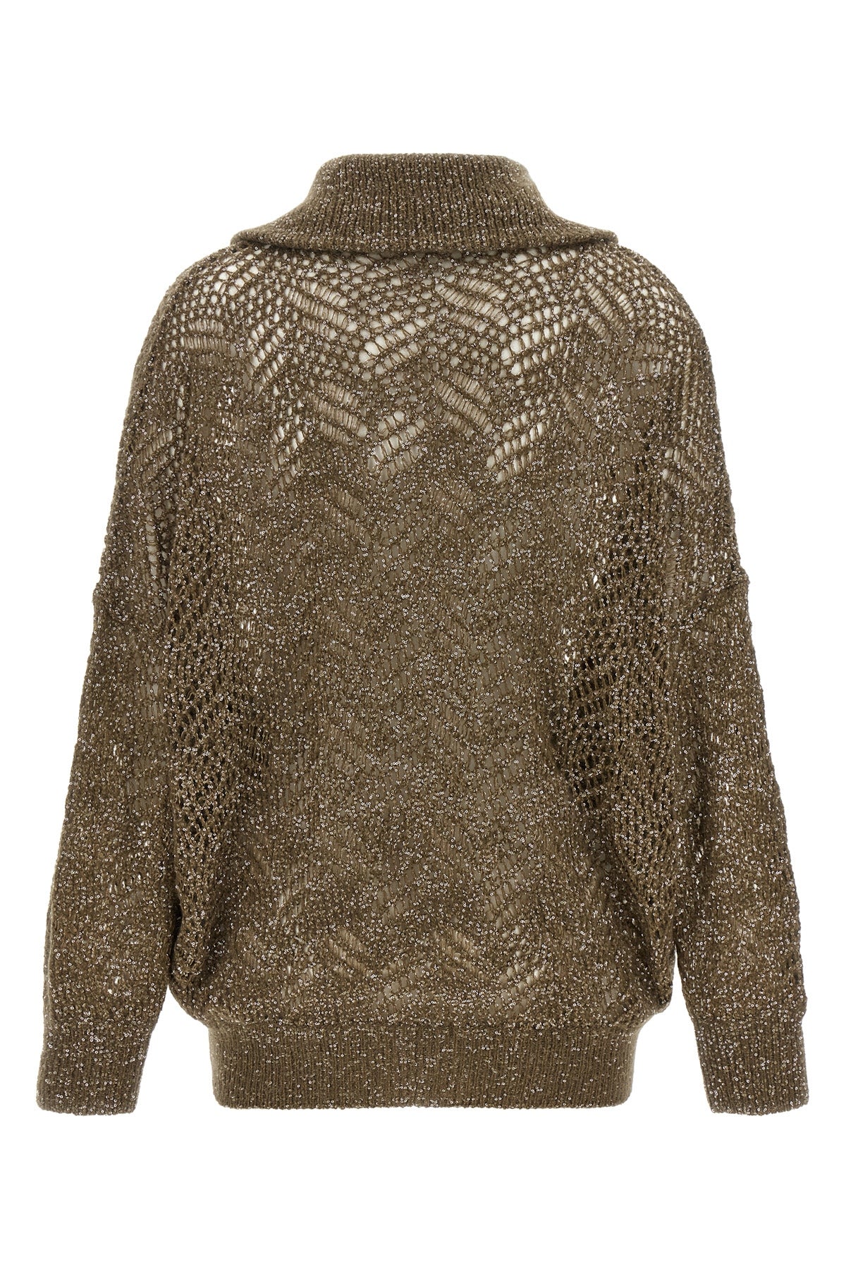 brunello cucinelli cardigan redefines knitwear through a sophisticated perforate