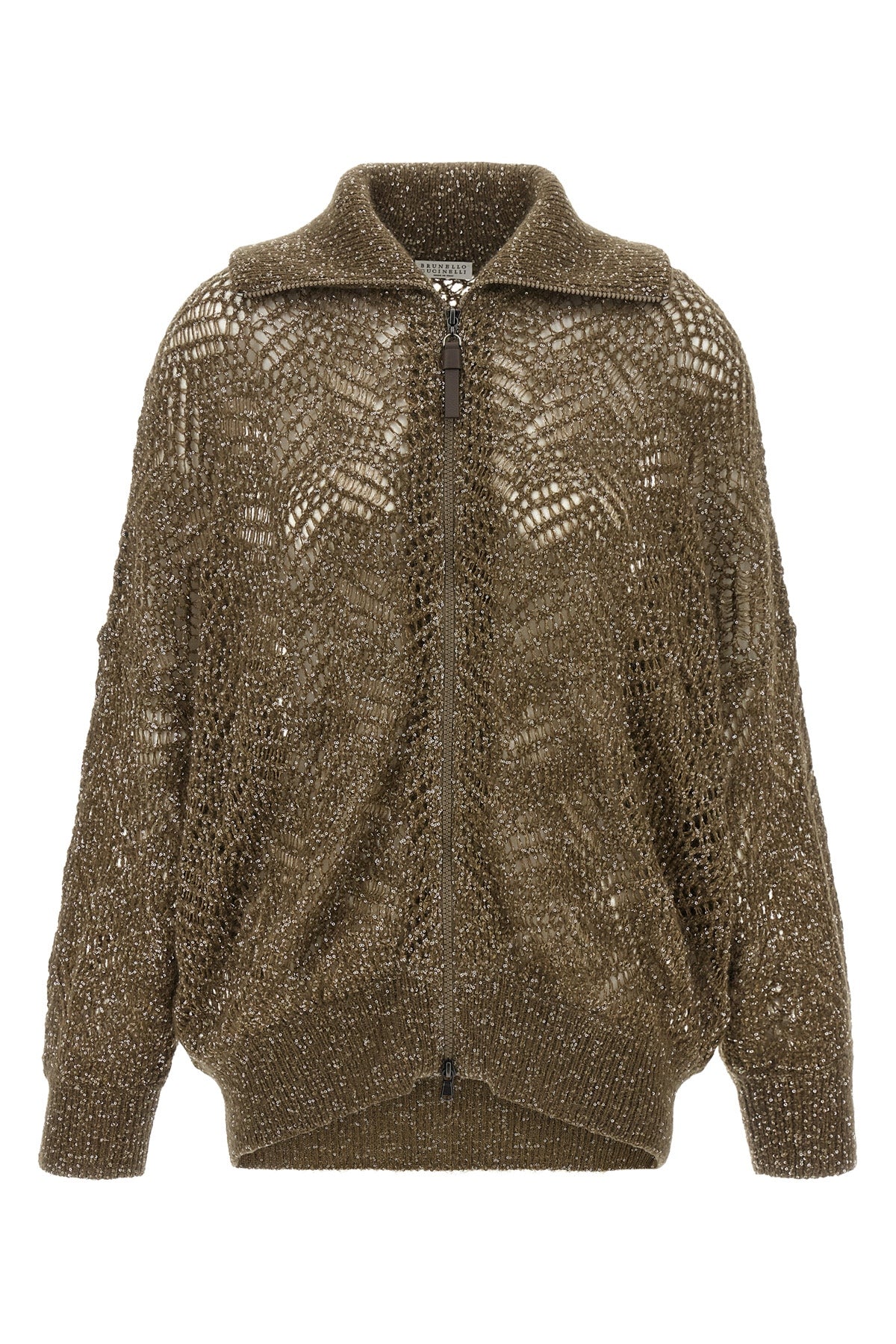 brunello cucinelli cardigan redefines knitwear through a sophisticated perforate