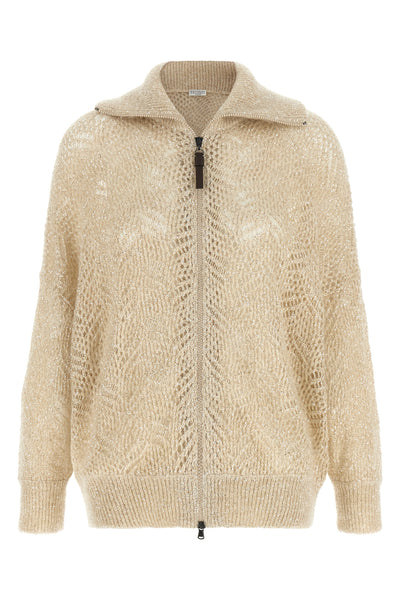 the brunello cucinelli dazzling abstract leaf cardigan in a precious mohair bl