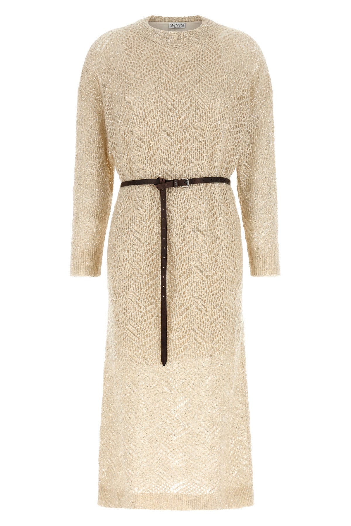brunello cucinellis dazzling abstract leaf midi dress stands out for its soph