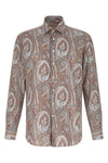 all-over floral paisley floral satin shirt