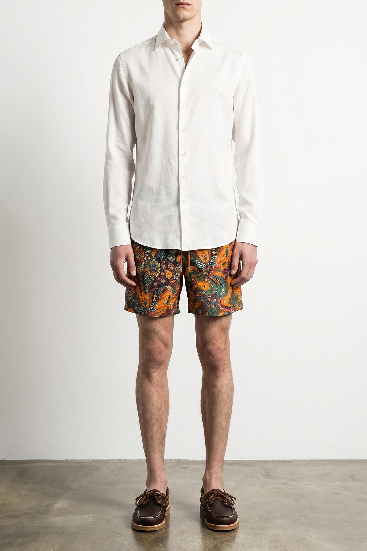 paisley jacquard pure cotton shirt