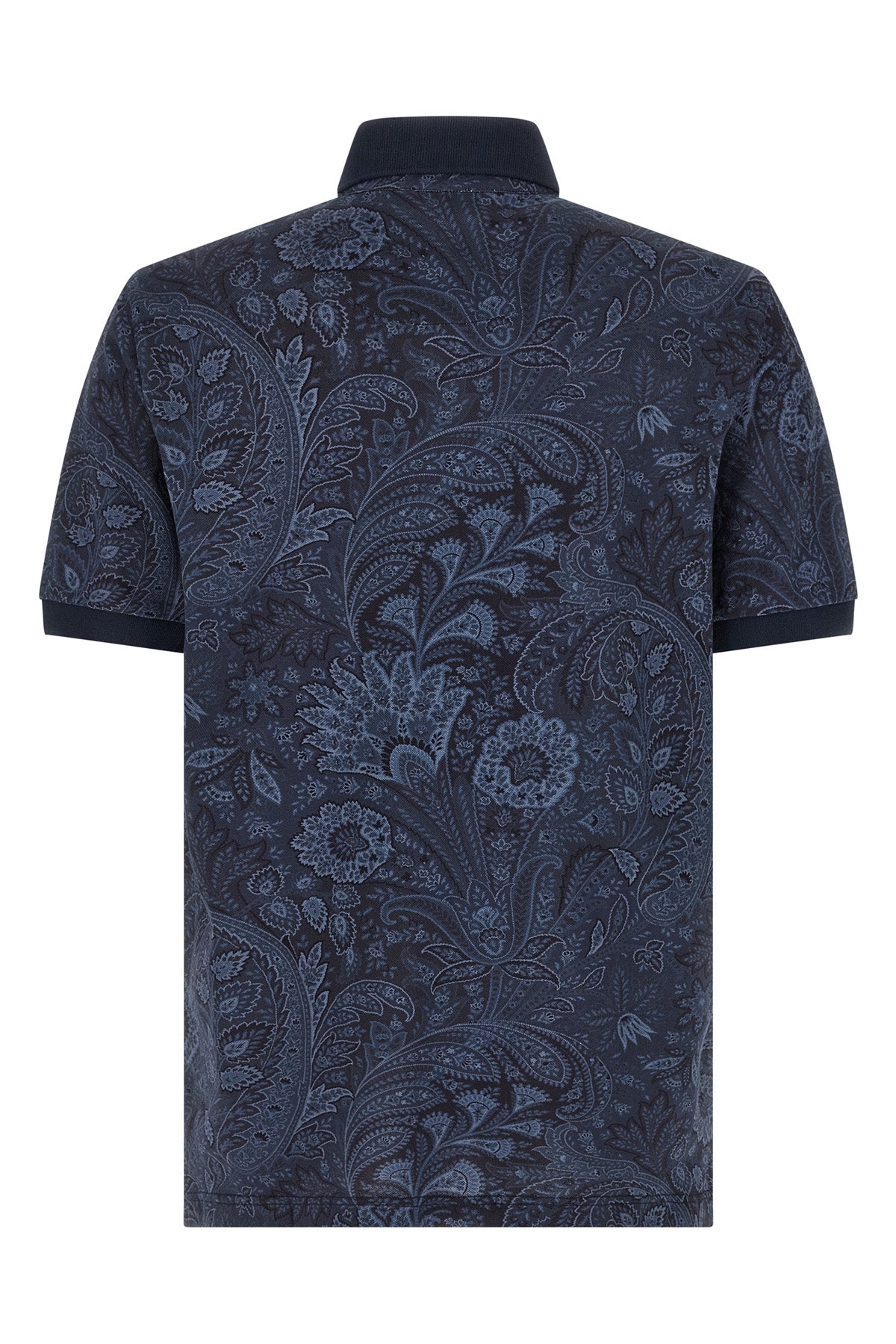 all-over arnica paisley piquet polo shirt