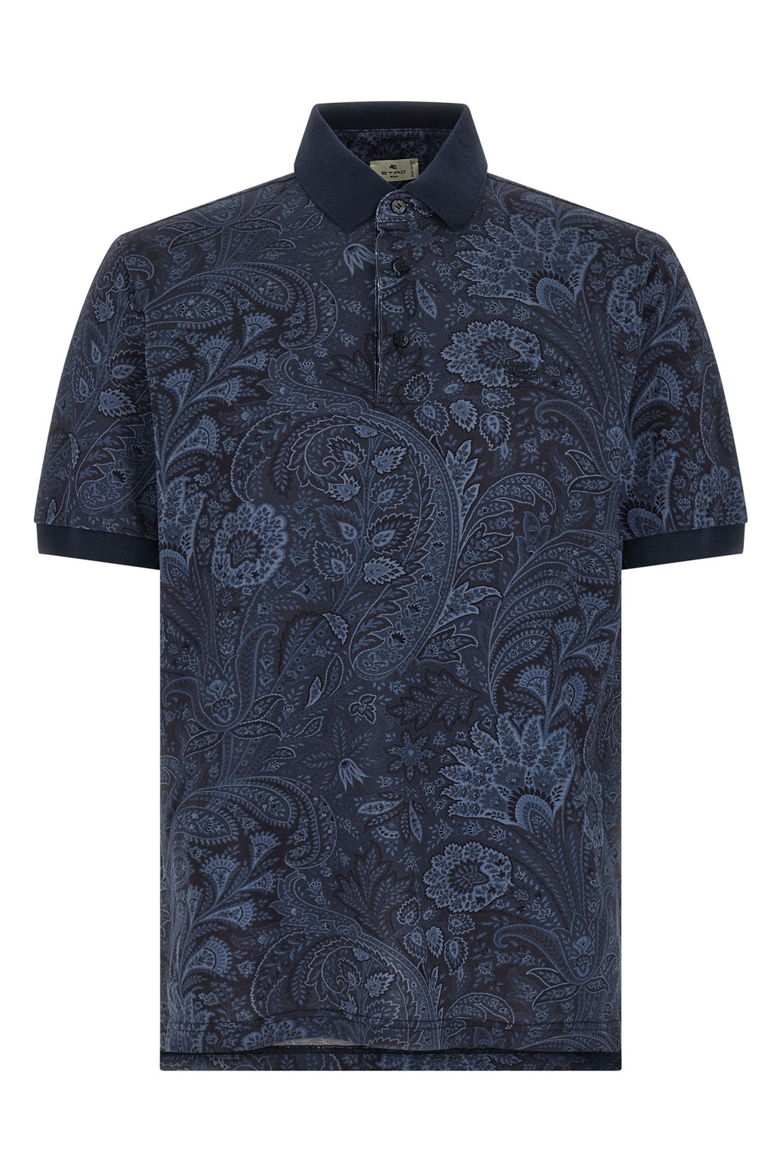 ETRO S all-over arnica paisley piquet polo shirt