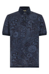 all-over arnica paisley piquet polo shirt