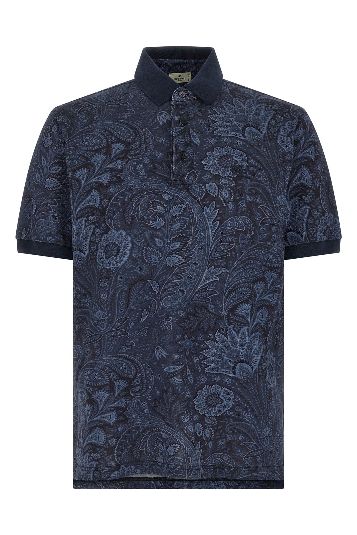 all-over arnica paisley piquet polo shirt