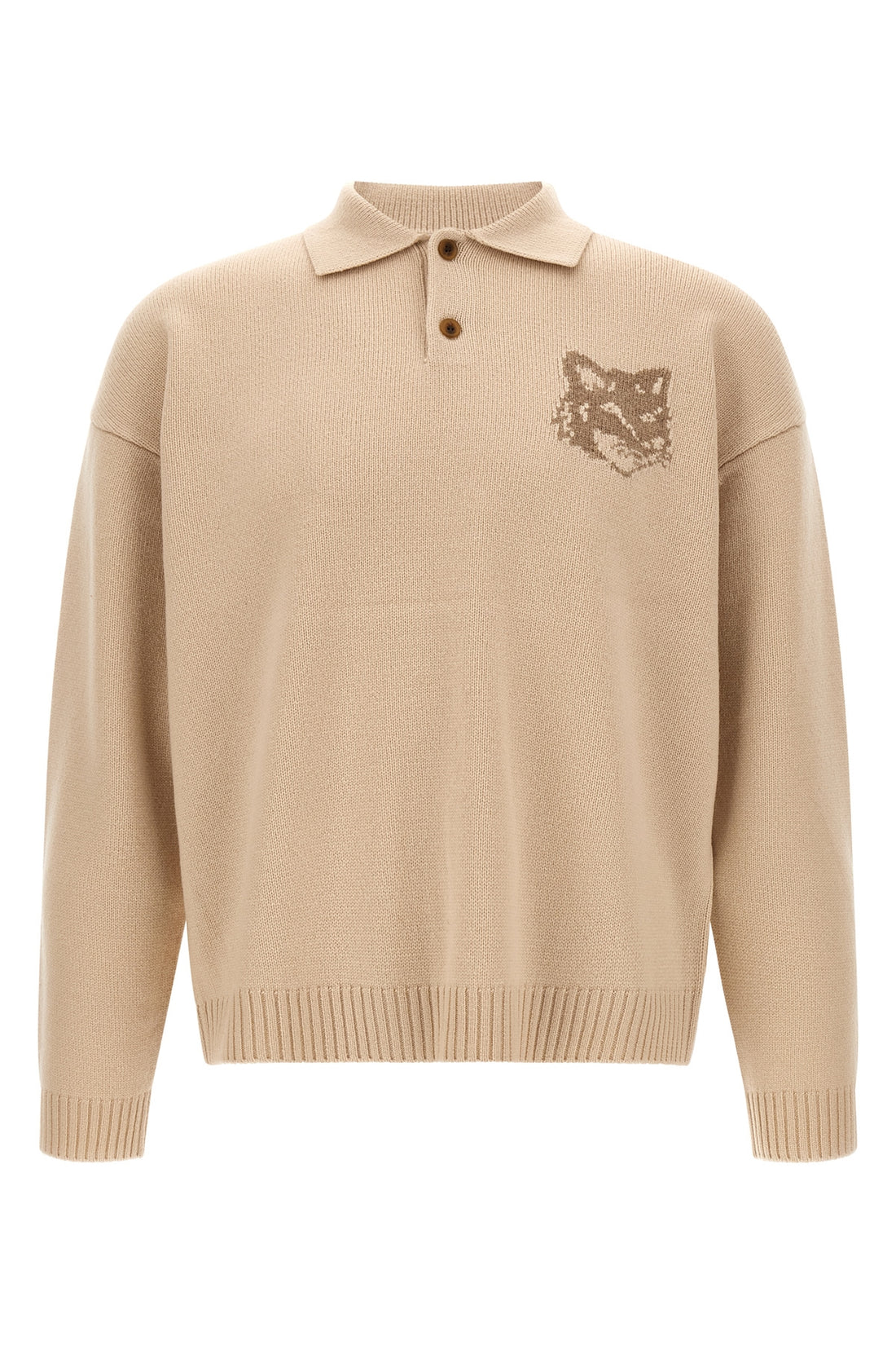 MAISON KITSUNÉ L the maison kitsuné fox head intarsia sweater