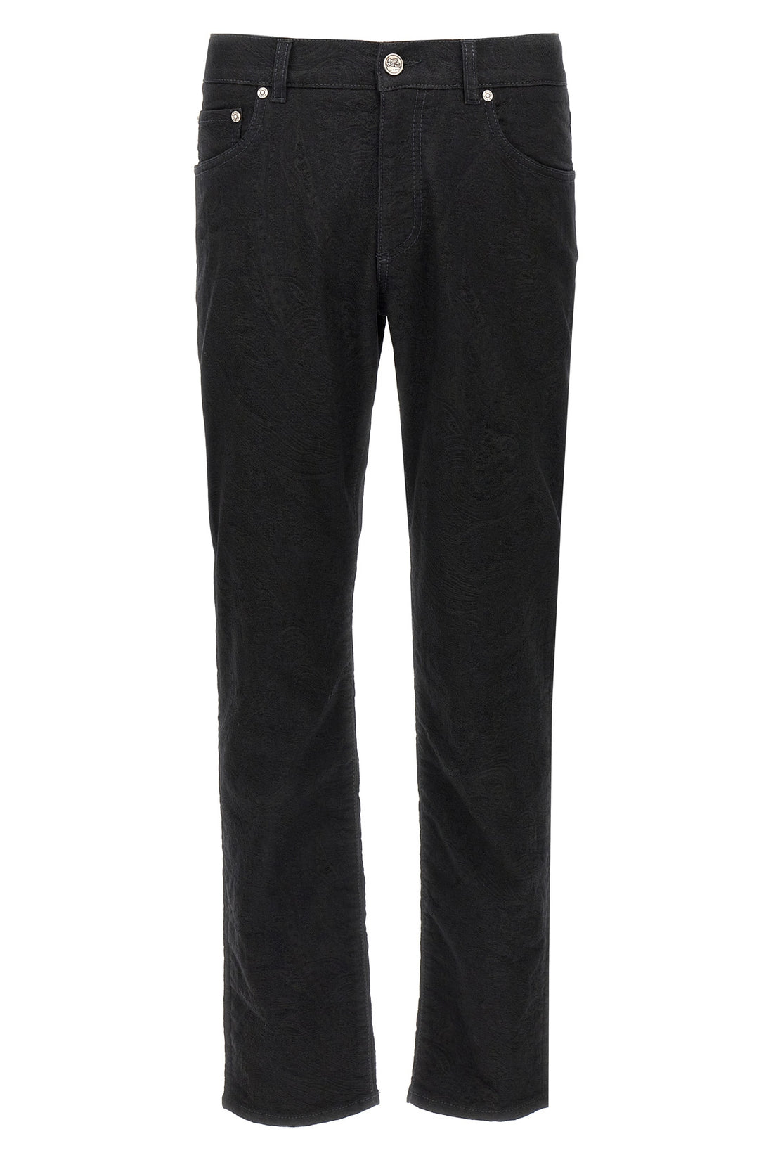 ETRO 30 all-over tone-on-tone jacquard stretch cotton blend denim jeans