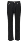 all-over tone-on-tone jacquard stretch cotton blend denim jeans