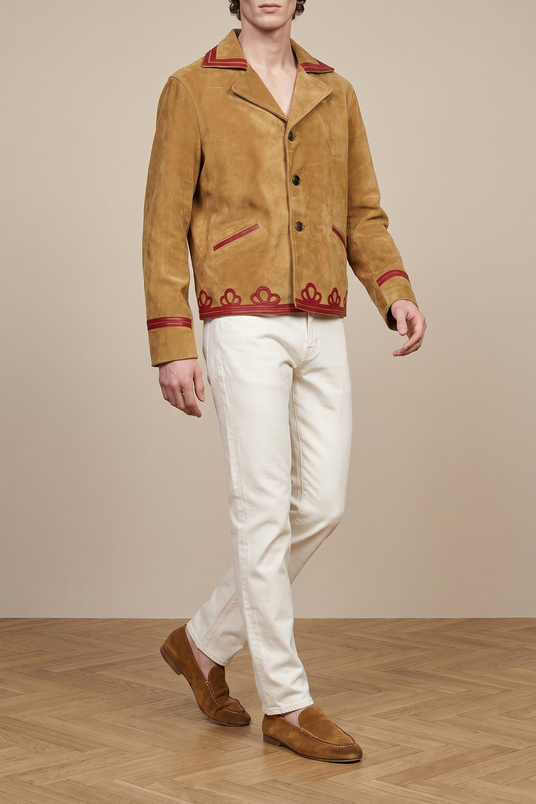 BODE XXL trefoil suede jacket